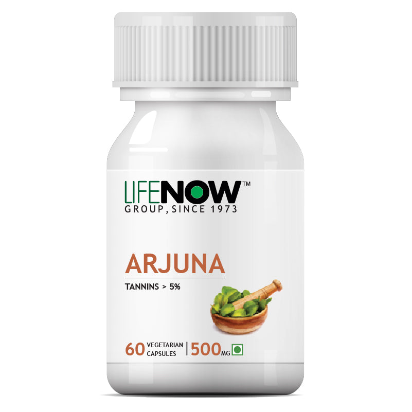 LIFENOW Arjuna Extract Supplement, 500mg - 60 Veg. Capsules