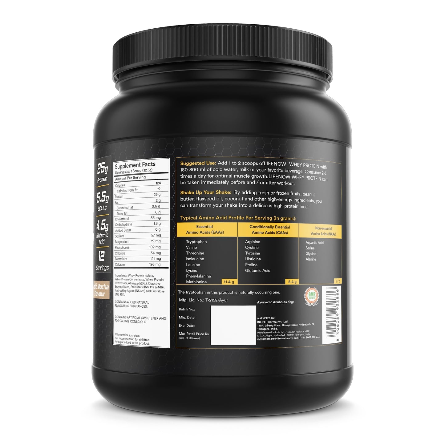 LIFENOW Whey Protein Powder, Bodybuilding Supplement