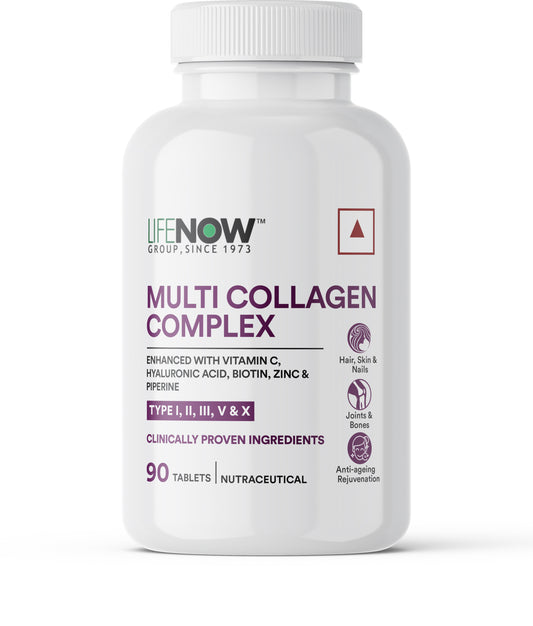 LIFENOW Multi Collagen Complex Supplement - 90 Tablets