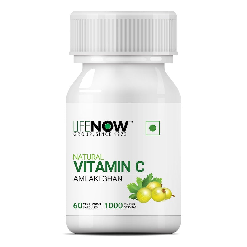 LIFENOW Natural Vitamin C Amla Extract for Immunity Supplement, 1000mg - 60 Vegetarian Capsules