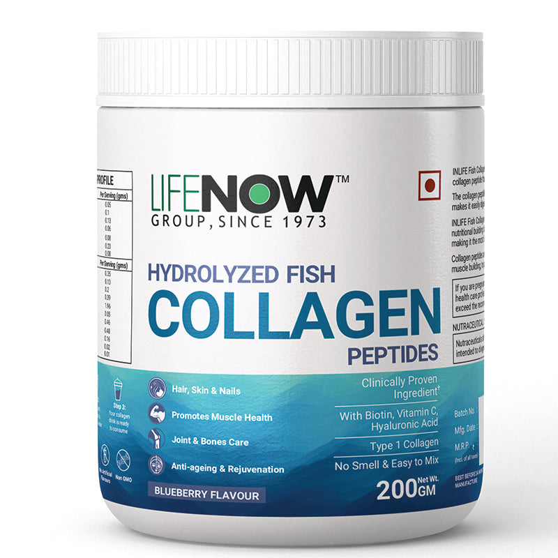 LIFENOW  Hydrolyzed Marine Fish Collagen Peptides, Clinically Proven Ingredient, 200g