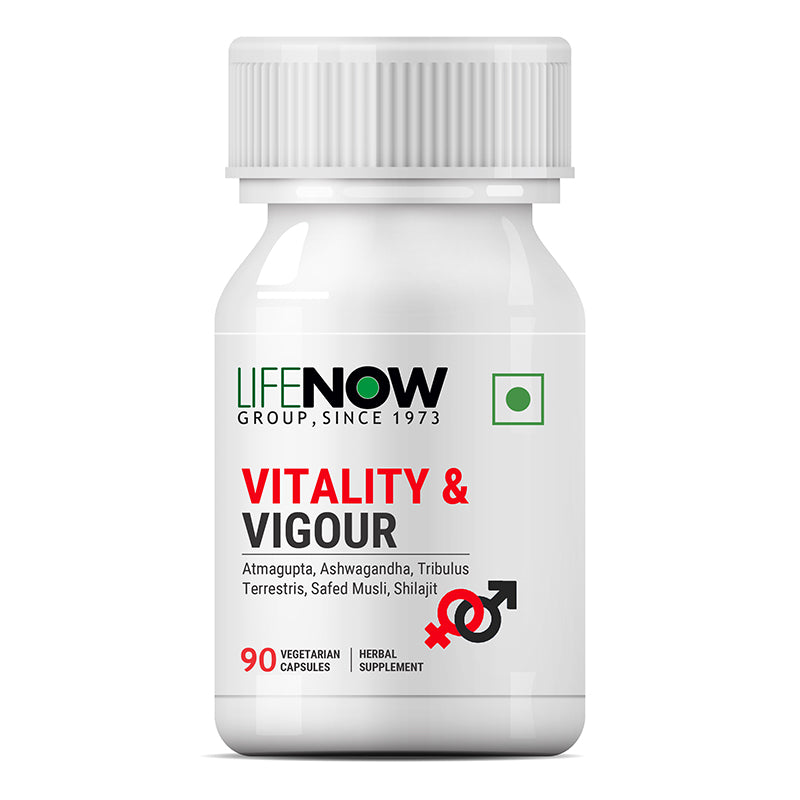 LIFENOW Vitality & Vigour Supplement for Men &amp; Women - 90 Veg. Capsules