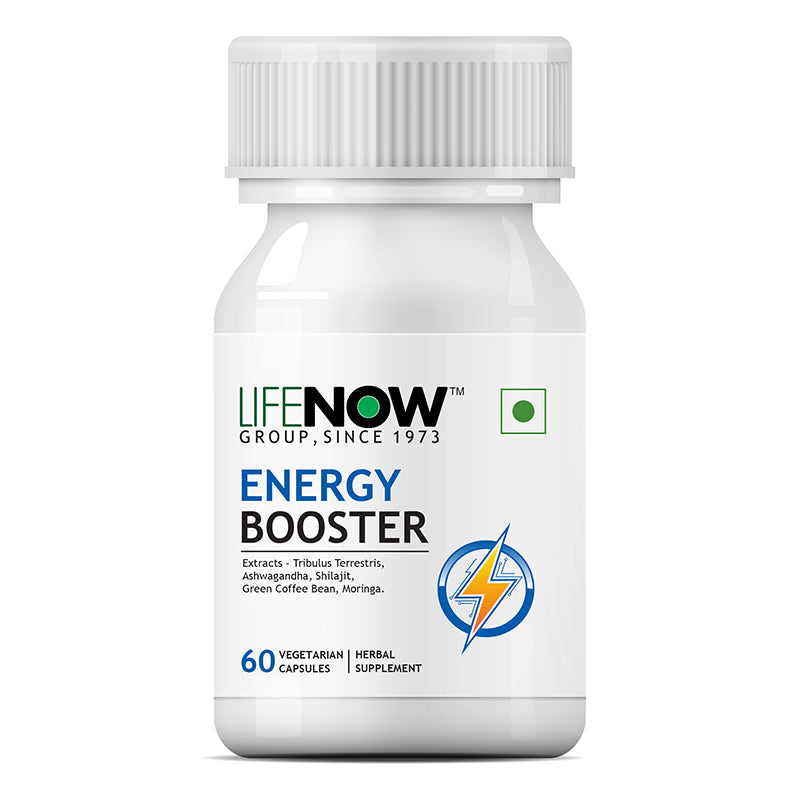 LIFENOW Energy Booster Supplement, 500mg - 60 Vegetarian Capsules