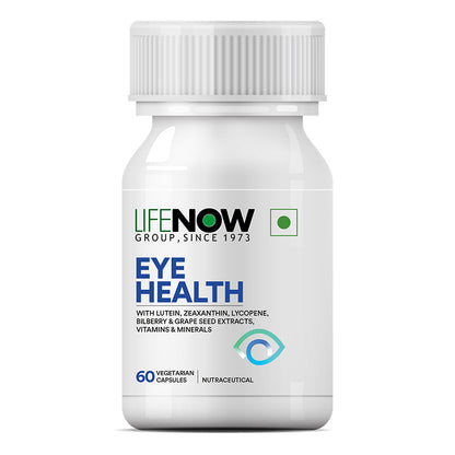 LIFENOW Eye Health Supplement with Bilberry, Zeaxanthin - 60 Vegetarian Capsules