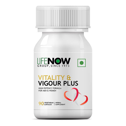 LIFENOW Vitality and Vigour Plus Supplement - 90 Vegetarian Capsules