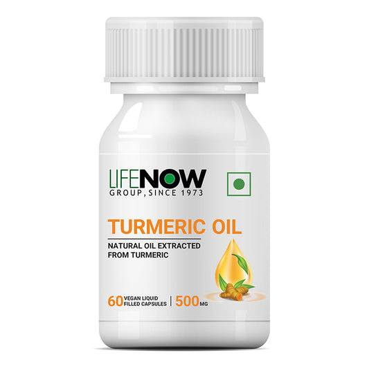 LIFENOW Turmeric Oil Supplement, 500mg – 60 Capsules