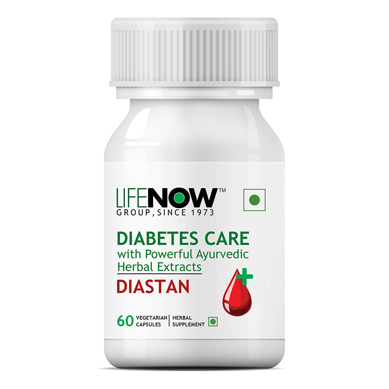 LIFENOW Diastan Diabetes Care Ayurvedic Herbal Extracts Supplement - 60 Vegetarian Capsules