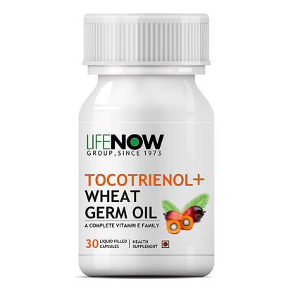 LIFENOW Tocotrienol Wheat Germ Oil Supplement (30 Capsules) - Vitamin E Family