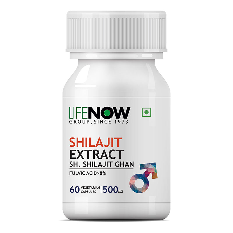 LIFENOW Shilajit Extract Supplement, 500 mg - 60 Vegetarian Capsules