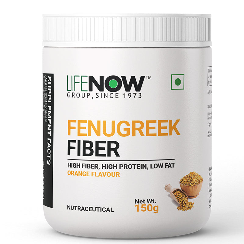 LIFENOW Fenugreek Fiber Powder, 150g (Orange)