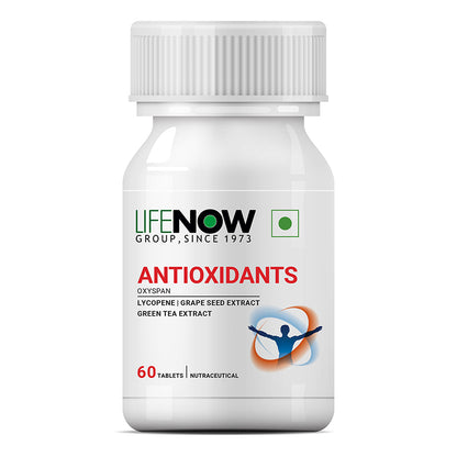 LIFENOW  Antioxidants Supplement with Lycopene, Grape Seed, Green Tea Extract (60 Tablets)