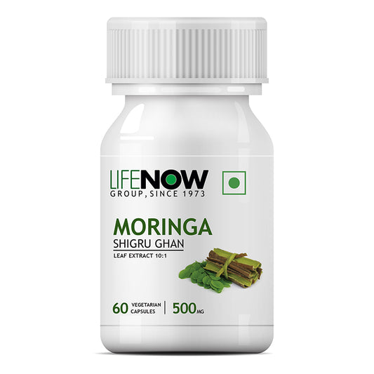 LIFENOW Moringa Leaf Extract Supplement, 500 mg - 60 Vegetarian Capsule