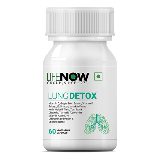 LIFENOW Lung Detox Supplement, Supports Healthy Lungs, Protects from Pollution - 60 Veg Capsules