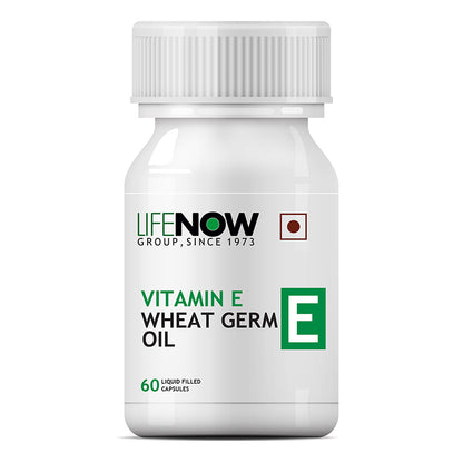 LIFENOW Vitamin E Wheat Germ Oil Supplement, 500mg (60 Capsules)