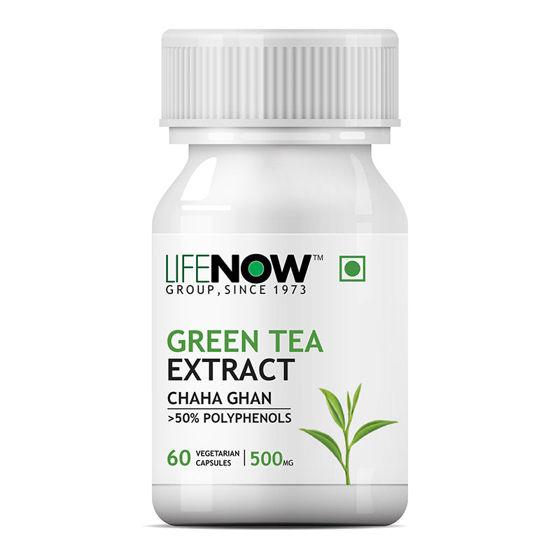 LIFENOW  Green Tea Extract Supplement, 500 mg - 60 Vegetarian Capsules