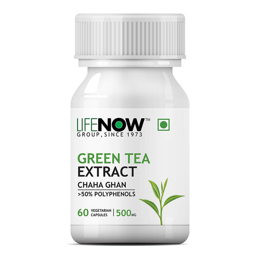 LIFENOW  Green Tea Extract Supplement, 500 mg - 60 Vegetarian Capsules