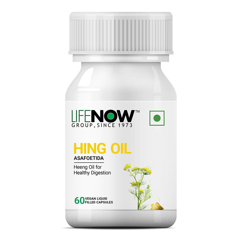 LIFENOW  Hing Oil Capsule (Asafoetida) Supplement, 15mg – 60 Capsules