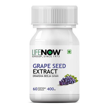 LIFENOW Grape Seed Extract (Proanthocyanidins > 95%), 400mg - 60 Veg. Capsules