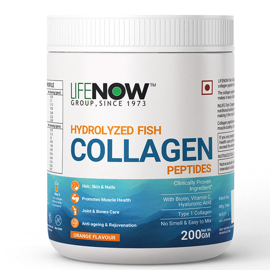 LIFENOW  Hydrolyzed Marine Fish Collagen Peptides, Clinically Proven Ingredient, 200g