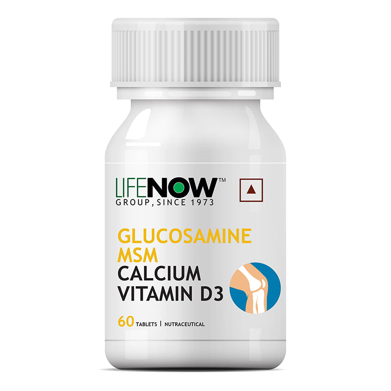 LIFENOW Glucosamine MSM Calcium Vitamin D3 Supplement (60 Tablets)