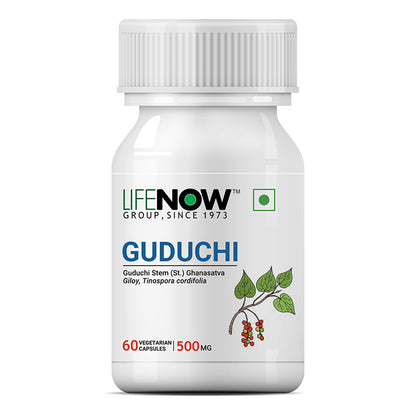 LIFENOW  Guduchi (Giloy) Stem Extract Capsule, 500mg - 60 Vegetarian Capsule