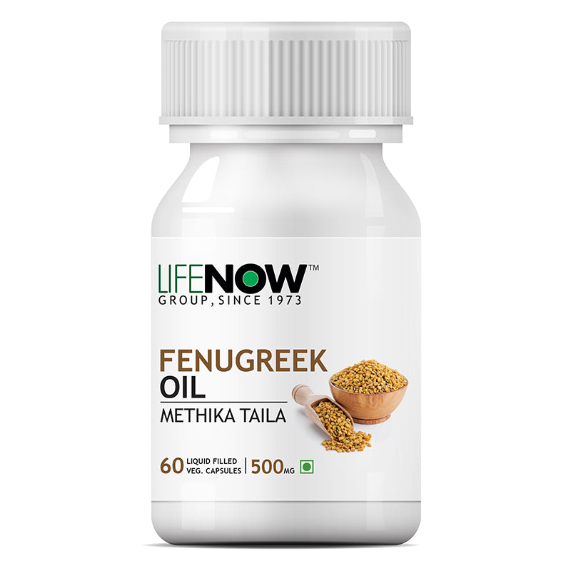 LIFENOW Fenugreek Oil Supplement, 500mg (60 Veg. Capsules)