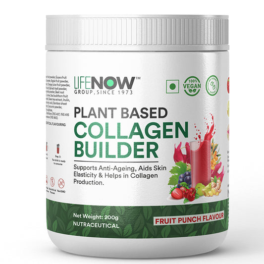 LIFENOW Vegan Plant Based Collagen Powder Supplement, Women & Men - 200g (Fruit Punch)