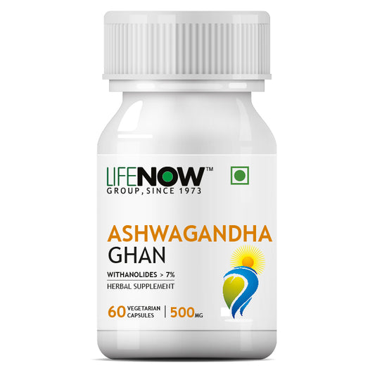 LIFENOW Natural Ashwagandha Supplement (60 Veg. Capsules)