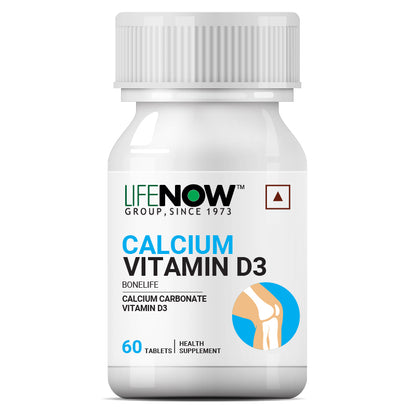 LIFENOW Calcium with Vitamin D3 Supplement- 60 Tablets