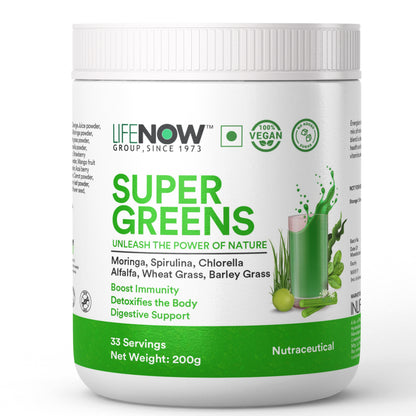 LIFENOW SUPER GREENS FUSION | Vital Nutrients, Fiber, Antioxidants, Superfoods powder