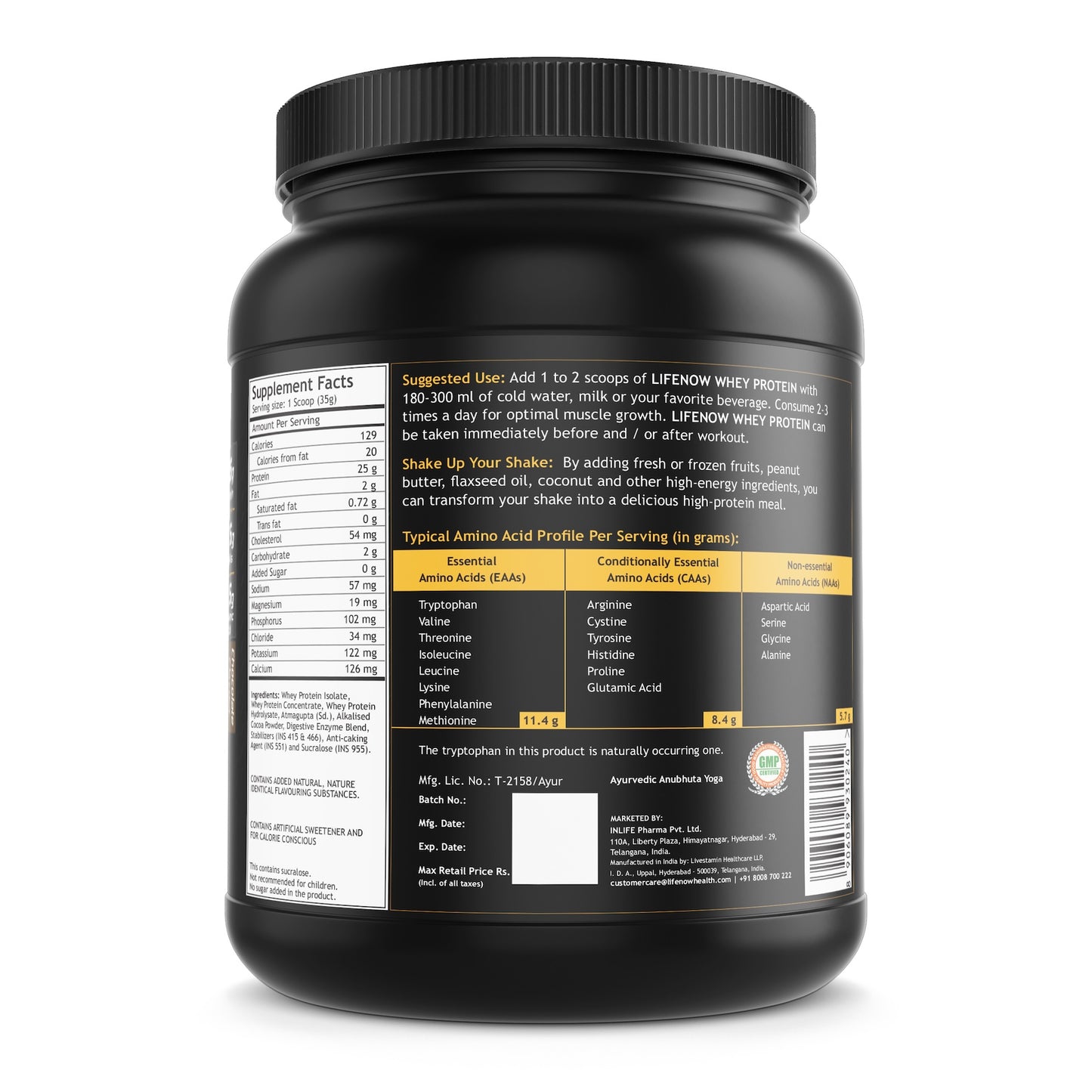 LIFENOW Whey Protein Powder, Bodybuilding Supplement