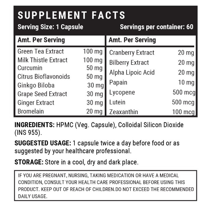 LIFENOW Super Antioxidants Supplement - 60 Vegetarian Capsules