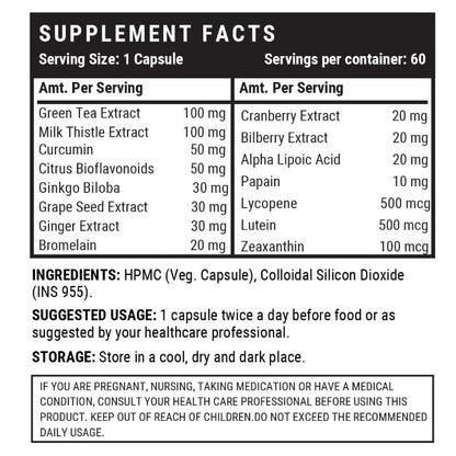 LIFENOW Super Antioxidants Supplement - 60 Vegetarian Capsules