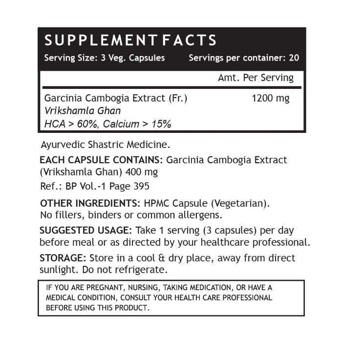 LIFENOW Garcinia Cambogia Extract, 60% HCA, 1200mg Per Serving - 60 capsules